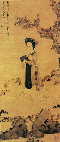 陈洪绶画作《对镜仕女图》.jpg